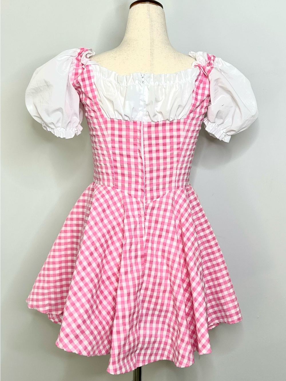 Leg Avenue Little Miss Muffet Pink Gingham Sexy Dress Halloween Costume Medium - Picture 7 of 11